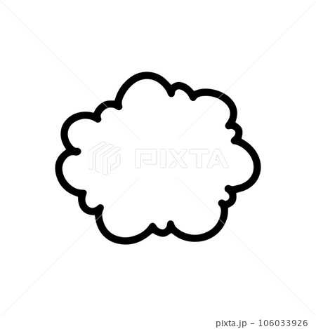 もこもこふきだし シンプルアイコン 雲・泡 もこもこふきだし シンプルアイコン 雲・泡 106033926