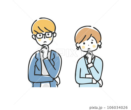 悩んでいるビジネスパーソンのイラスト 悩んでいるビジネスパーソンのイラスト 106034026