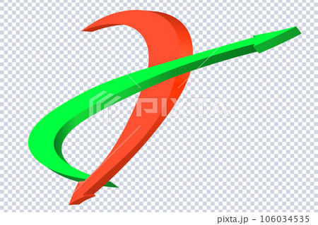 3d arrow round icon on transparent 106034535