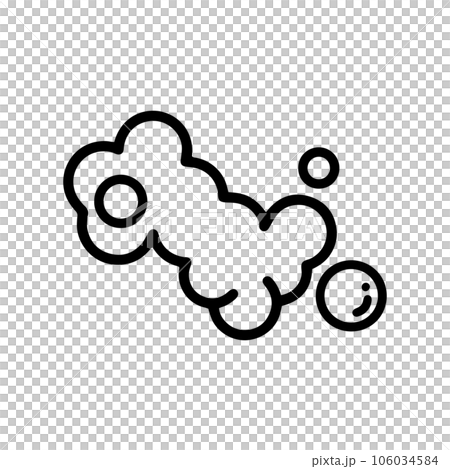 ブクブク泡のシンプルイラスト アイコン ブクブク泡のシンプルイラスト アイコン 106034584