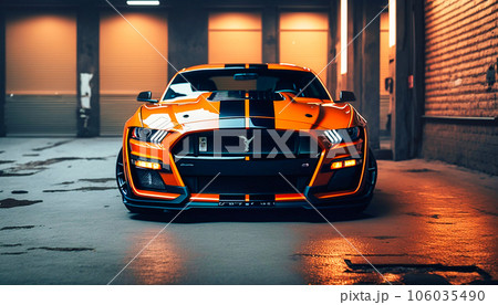 Ford Mustang Shelby GT500 American Muscle Car, generative AI 106035490