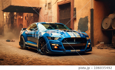 Ford Mustang Shelby GT500 American Muscle Car, generative AI Ford Mustang Shelby GT500 American Muscle Car, generative AI 106035492