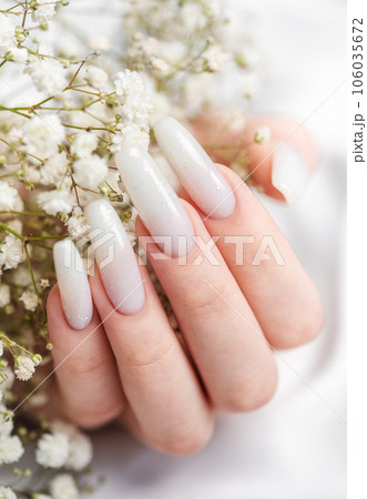 Beauty treatment,  nice manicured woman fingernails. 106035672