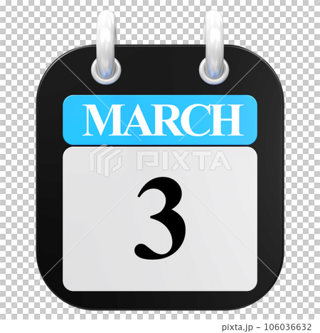 blue calendar with number icon, simple style 106036632