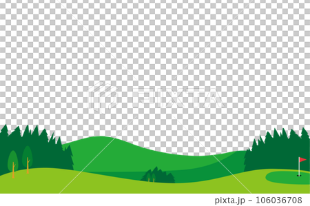 Golf course illustration background frame Golf course illustration background frame 106036708