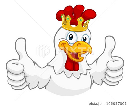 King Chicken Rooster Cockerel Bird Crown Cartoon King Chicken Rooster Cockerel Bird Crown Cartoon 106037001