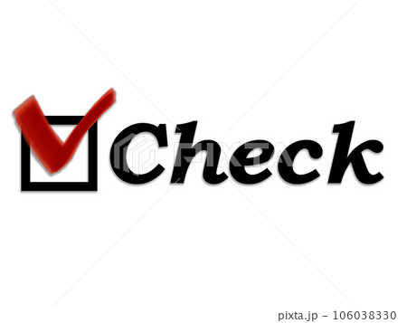 英語で"Check"と書かれたロゴのような文字画像 106038330