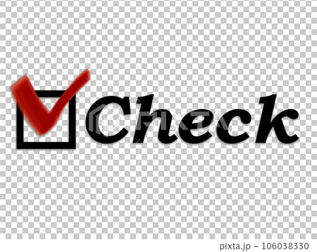 英語で"Check"と書かれたロゴのような文字画像 106038330