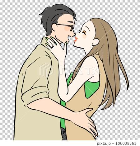 友好的情侶擁抱 友好的情侶擁抱 106038363