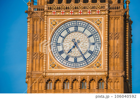 Big Ben, Westminster Bridge on River Thames in London, the UK. English symbol. Lovely puffy clouds, sunny day Big Ben, Westminster Bridge on River Thames in London, the UK. English symbol. Lovely puffy clouds, sunny day 106040592
