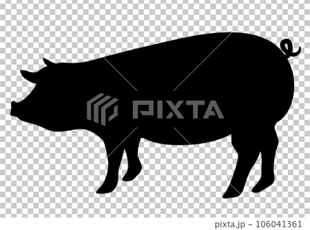 Pig silhouette (livestock) Pig silhouette (livestock) 106041361