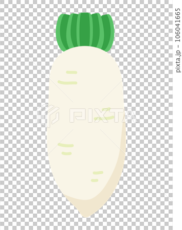 シンプルな大根のイラスト 106041665