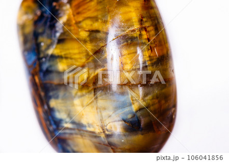 Macro mineral stone Petersit PAR on white background Macro mineral stone Petersit PAR on white background 106041856