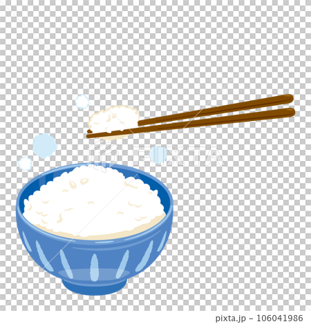 お箸で持ち上げる　ご飯 106041986