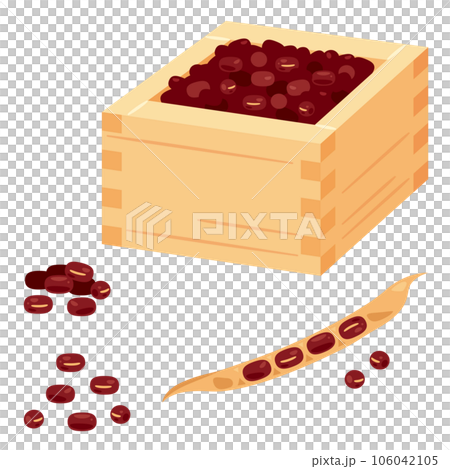 豆莢中的紅豆和馬蘇中的紅豆 106042105