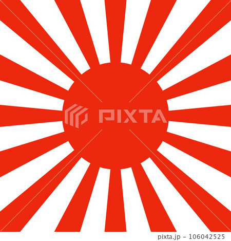 旭日旗 背景 四角 106042525