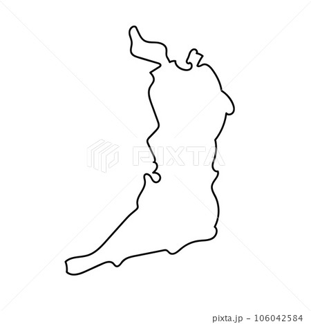 シンプルな大阪府の地図アイコン。ベクター。 106042584
