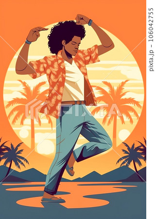 Attractive man enjoying the beach 106042755