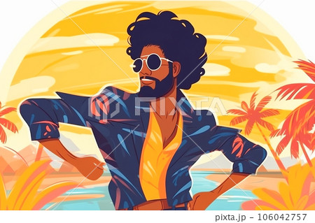Attractive man enjoying the beach Attractive man enjoying the beach 106042757