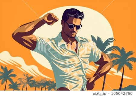 Man enjoying the beach 106042760