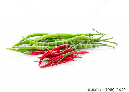 chili pepper placed on a white background. chili pepper placed on a white background. 106043092
