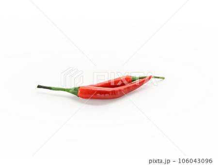 chili pepper placed on a white background. 106043096