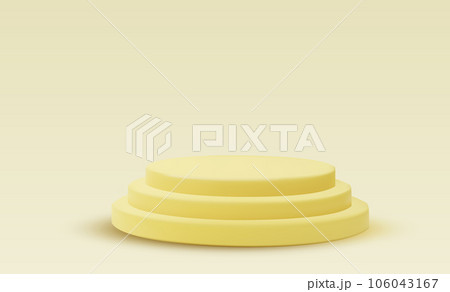 Background vector 3d render with podium. Product scene render on a white podium Background vector 3d render with podium. Product scene render on a white podium 106043167