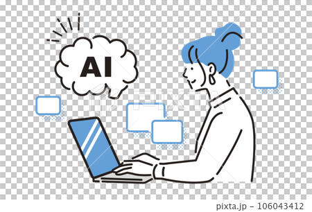 人物 AIエンジニアの女性イメージ 106043412