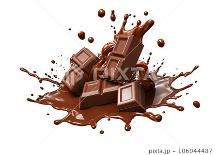 Chocolate Gems on White Background 106044487