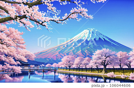 【いまを歴史にする AIアート】桜富士山日本20枚限定A4額●がんどうあつし制作 いまを歴史にする AIアート】桜富士山日本20枚限定A4額○がん