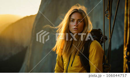 Determined Teen Female Climber Determined Teen Female Climber 106044757