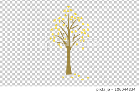 Gingko illustration in autumn 106044834