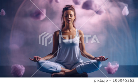 yoga candid Azure Asanas: Candid Yoga Poses in a Sea of...のイラスト素材 [106045262] - PIXTA