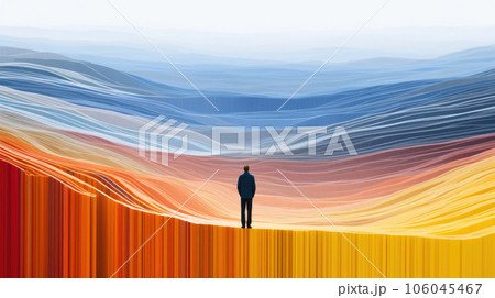 Color Inverted Man in Nature 106045467