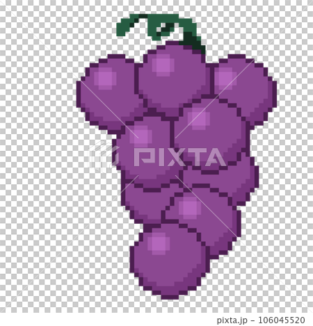 pixel illustration of grapes pixel illustration of grapes 106045520