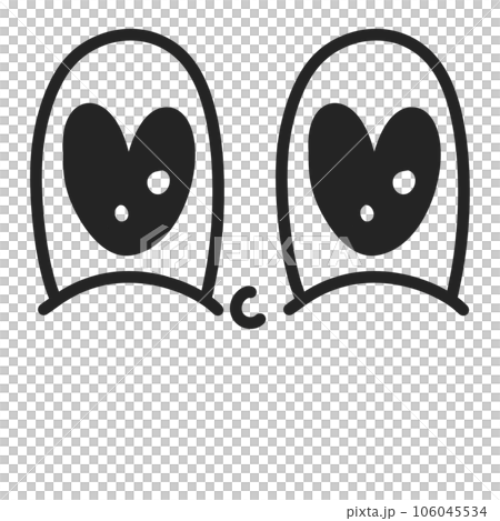 Eye groovy retro emotion smiley cute cartoon 106045534