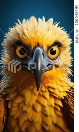 Joyful Cartoon Eagle Close-up 106045590