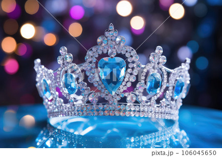 Elegant Crystal Tiara Adorned with Dazzling Gemstones Elegant Crystal Tiara Adorned with Dazzling Gemstones 106045650