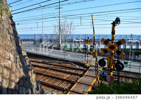 晴れた日の須磨・塩屋界隈の風景 海と鉄道 晴れた日の須磨・塩屋界隈の風景 海と鉄道 106046487