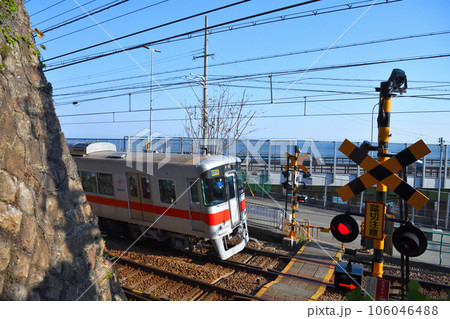 晴れた日の須磨・塩屋界隈の風景 海と鉄道 晴れた日の須磨・塩屋界隈の風景 海と鉄道 106046488