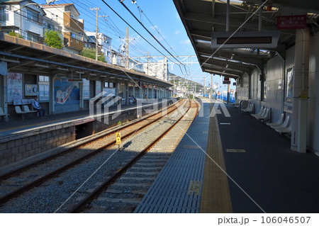 晴れた日の須磨・塩屋界隈の風景 海と鉄道 晴れた日の須磨・塩屋界隈の風景 海と鉄道 106046507