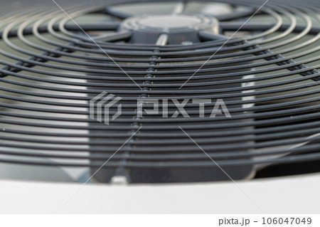 Top angle view of out side air conditioner fan grate 106047049