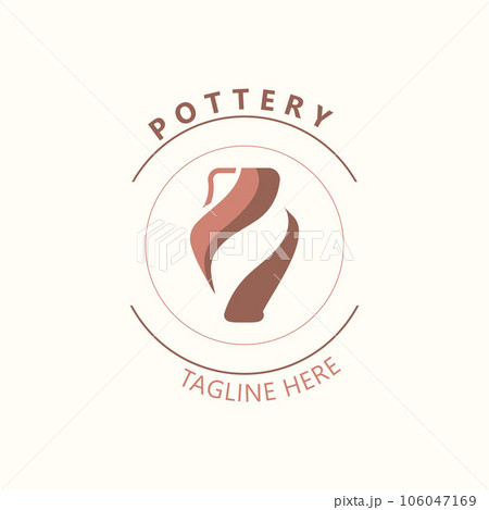 Pottery logo design handmade, creative traditional mug craft sign concept inspiration nature workshop Pottery logo design handmade, creative traditional mug craft sign concept inspiration nature workshop 106047169
