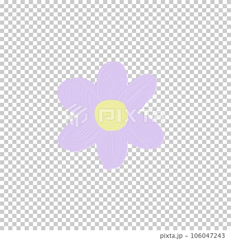 Cute cartoon pastel doodle hand draw flower Cute cartoon pastel doodle hand draw flower 106047243
