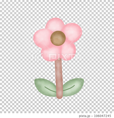 Cute cartoon pastel doodle hand draw flower Cute cartoon pastel doodle hand draw flower 106047245