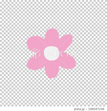 Cute cartoon pastel doodle hand draw flower Cute cartoon pastel doodle hand draw flower 106047246