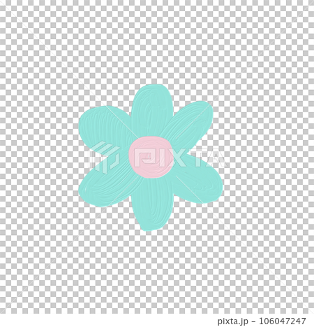 Cute cartoon pastel doodle hand draw flower Cute cartoon pastel doodle hand draw flower 106047247