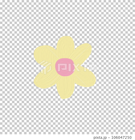 Cute cartoon pastel doodle hand draw flower Cute cartoon pastel doodle hand draw flower 106047250