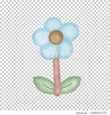 Cute cartoon pastel doodle hand draw flower Cute cartoon pastel doodle hand draw flower 106047251