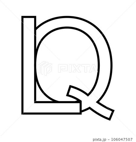 Logo sign lq ql icon double letters logotype q l 106047507